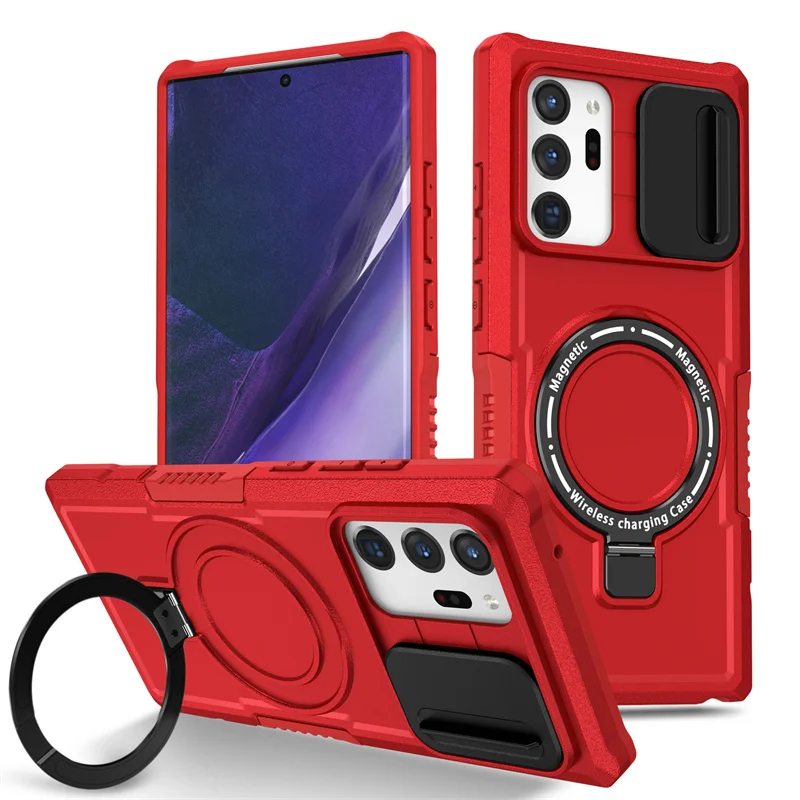 Luxury Magnetic Wireless Charging Case with Ring Holder