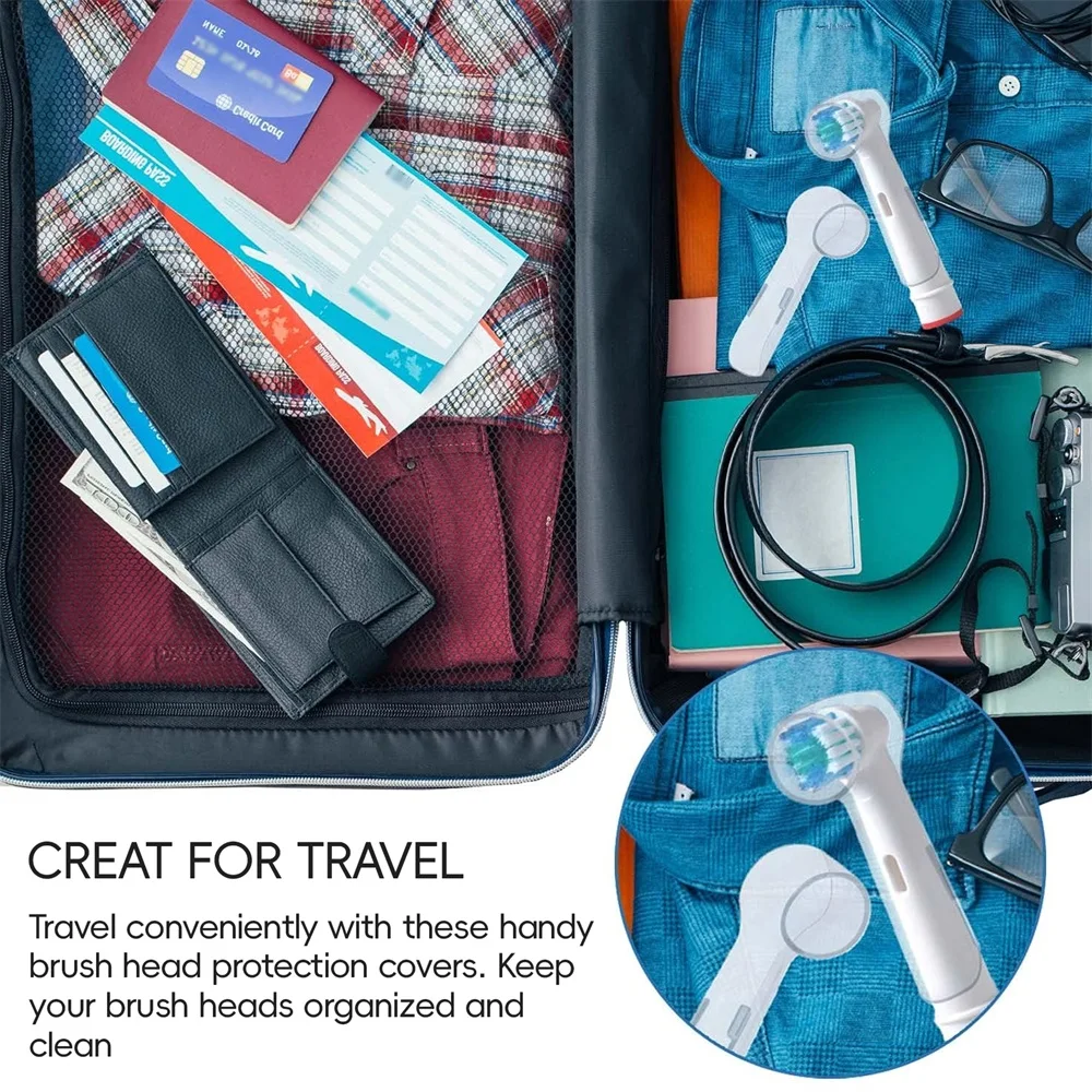 Electric Toothbrush Stand Base Compatible with Oral B Electric Toothbrushes, Brush Head Covers and Toothbrush Head Holder Set