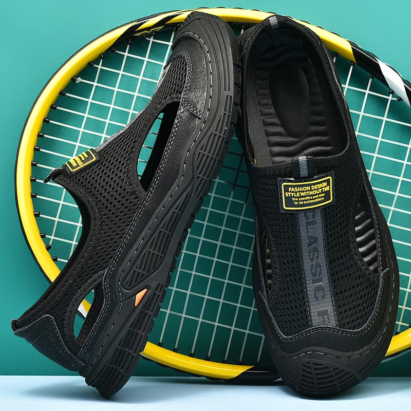 Vīriešu pārgājienu sandales ērtas ikdienas, elpojošas, neslīdošas sporta sandales āra sportam vasaras sporta āra sandales_voghion.com