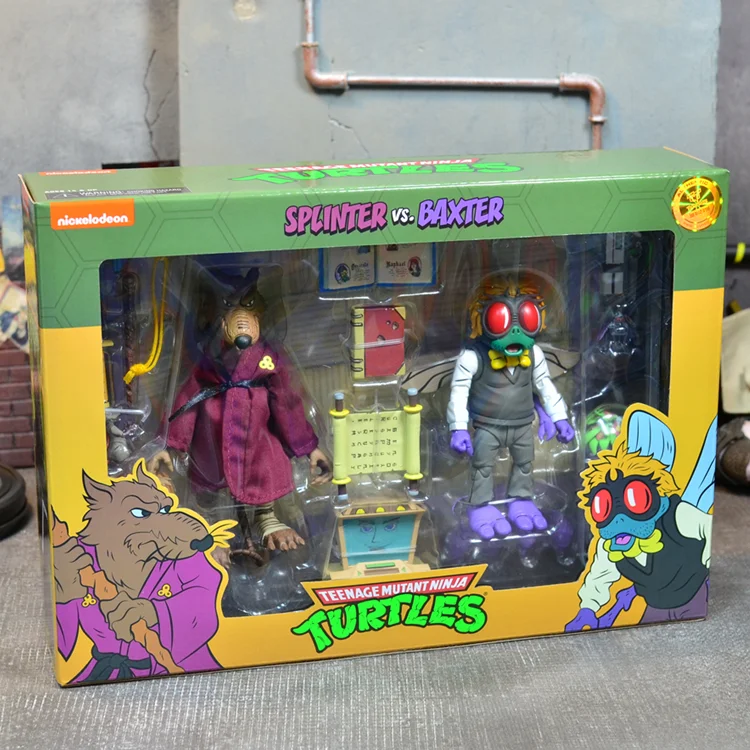 Original neca shredder krang splinter vs baxter tartarugas conjunto ...