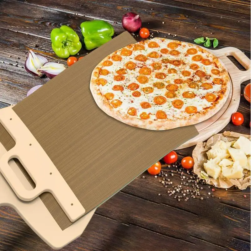 SlidingPizzaPeelNonstickWoodenPizzaTransferShovelWithHandle