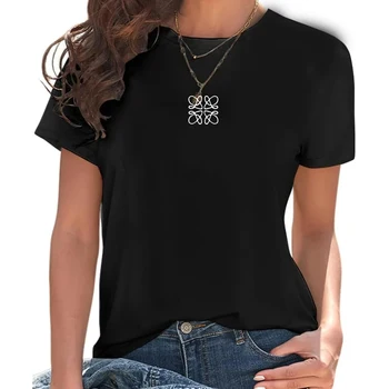 Women's Summer Cotton T-Shirt Alphabet Flower Shirt Fashion Printed Pattern T-Shirt Brand High Quality Short Sleeve Top 1