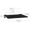 18 Inch Silhouette Slimline Folding Wall Mount Shower Bench Seat, Matte Black Seat with Silver Sturdy Aluminum Frame 5