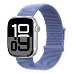 Nylon Loop Strap Bracelet for Smartwatch - Vibrant and Durable Design (123 Blue Purple)