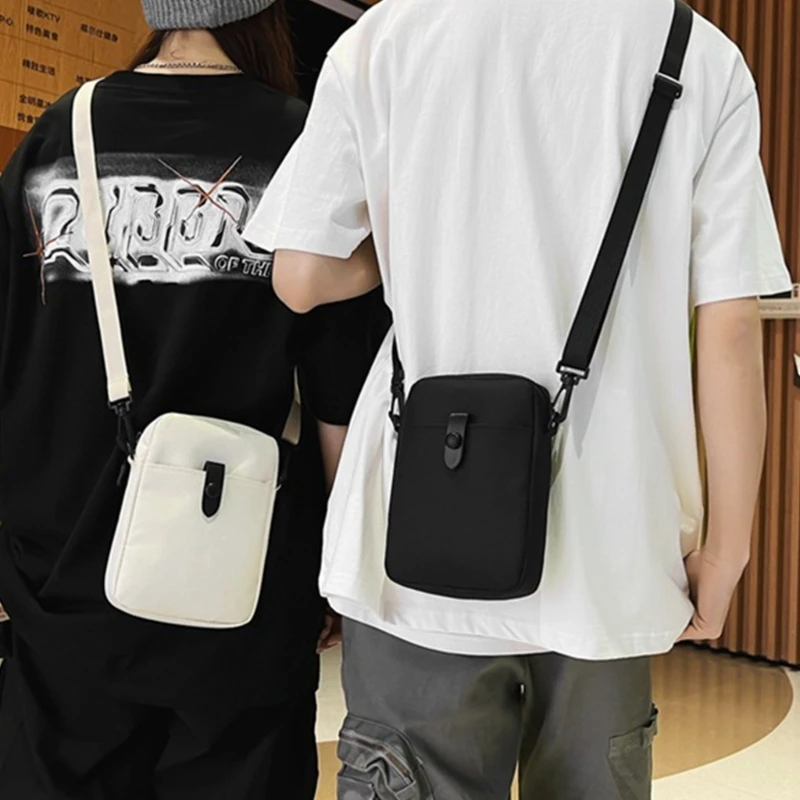 

Сумка кросс-боди для телефона в японском стиле для взрослых и подростков, повседневная простая однотонная маленькая Спортивная сумочка на ремне для мужчин и женщин
