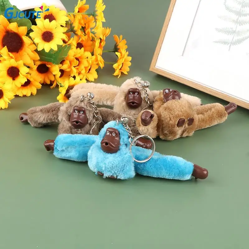 Cute Girl Plush Orangutan Keychain Women Clothes Bags Accessories Car Accessories Toys Jewelry Wedding Party Doll Gifts 10 50pcs jewelry organizer pouches bags transparent pvc anti oxidation earring pendant necklace bracelet storage holder box