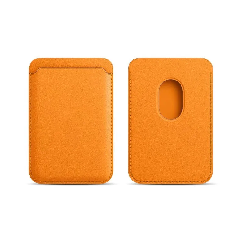 MagSafe Magnetic Leather Card Holder - Slim Back Sticker Card Sleeve Cover