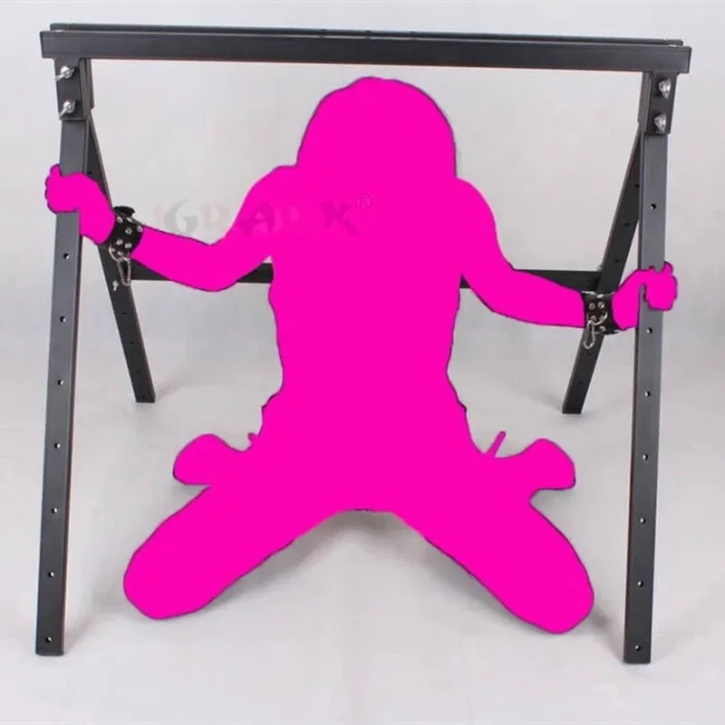 Tripod Sex Stool for Women Men Lower Body Training Forced Orgasm Sex Chair BDSM Slave Training Restraint Frame Trojan Chair