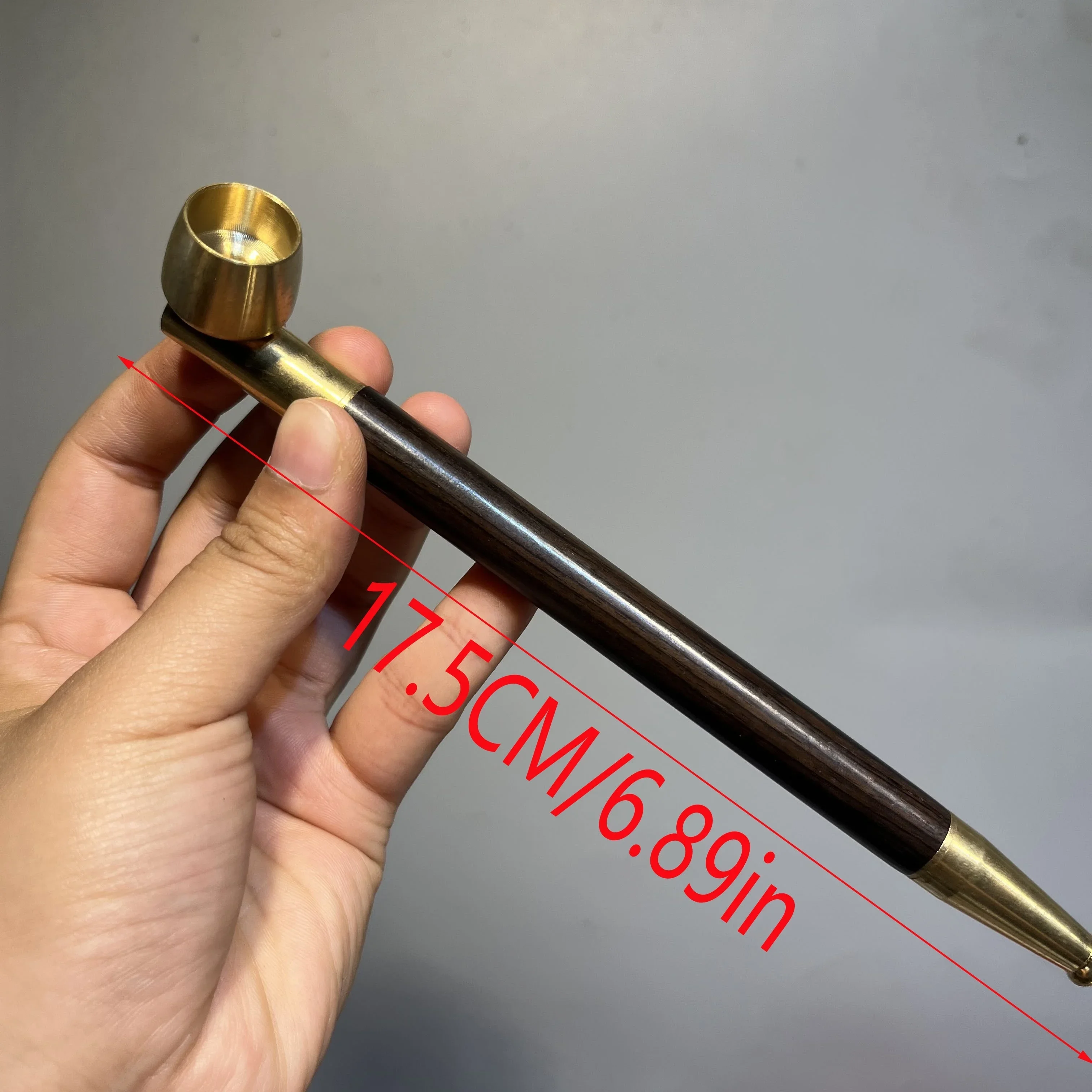 1pc Tobacco Rod Long Tobacco Pipe Purple Sandalwood Straight Pipe Domineering Boys Gift Exquisite Style Double Use tobacco pipe herb smoking pipe smoking pipe