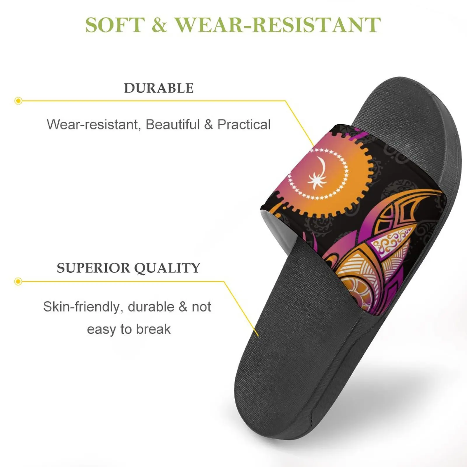 New Print Adult Indoor Slippers Fashionable Design Slipper Polynesian Traditional Tribal Women Men Beach Sandal Slippers