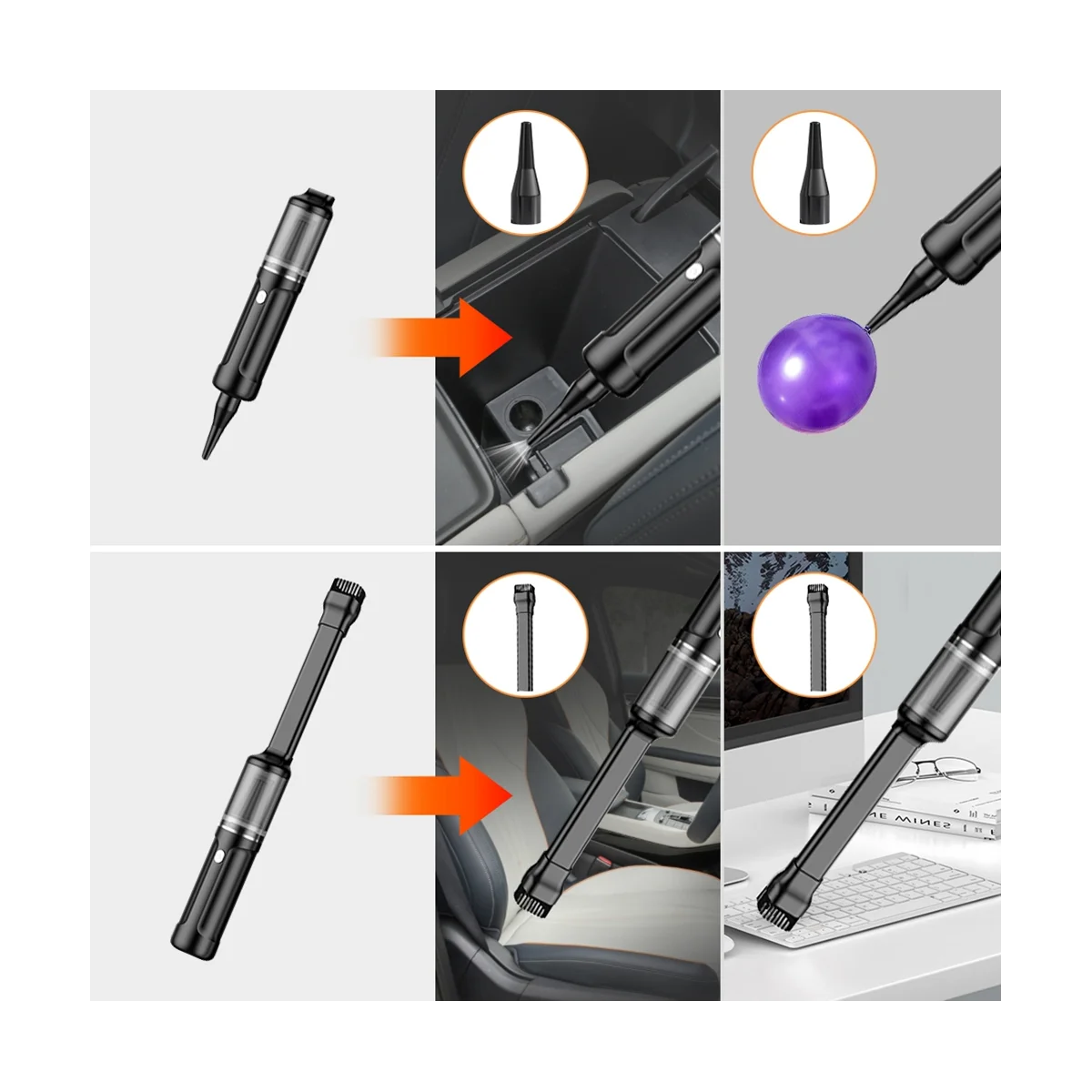 

20000Pa 2-IN-1 Portable Car Vacuum Cleaner Mini Handheld Vacuum Cleaner Home Car Dual- Dust Catcher-Green