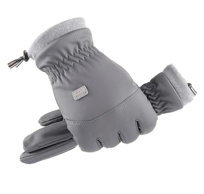 Winter Men Warm Gloves Windproof Non-slip Sports Cycling Gloves Outdoor Touch Screen Full Finger Gloves