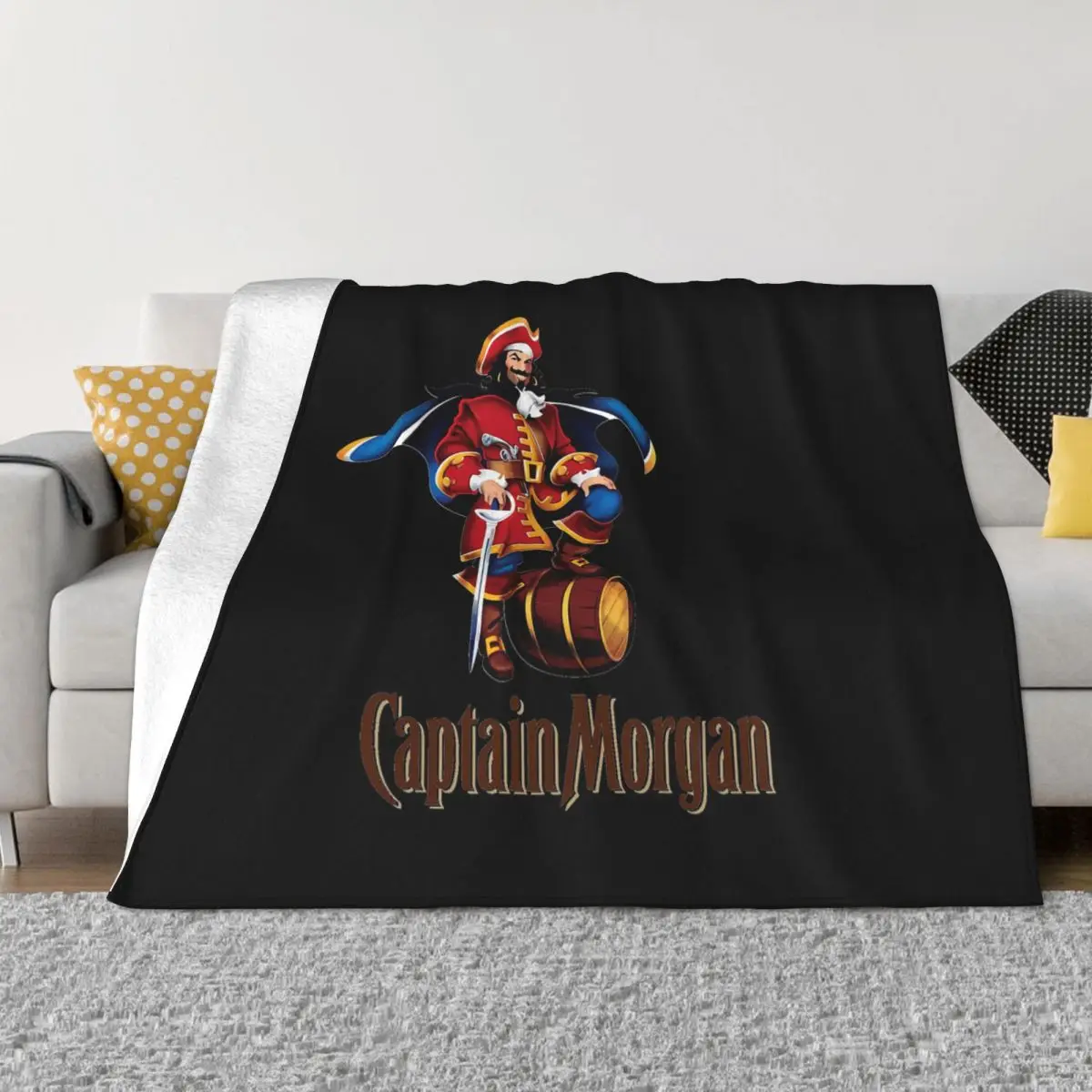 

Captain Morgan Blankets Flannel Autumn/Winter Portable Super Warm Throw Blanket for Sofa Outdoor Rug Piece