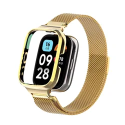 Bracelet en métal élégant avec boucle magnétique et étui de protection