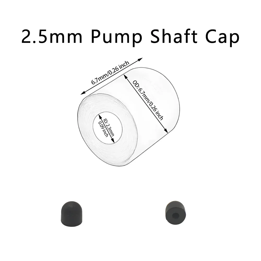 Water Pump Accessories Rubber Ceramic Shaft Sleeve Shaft Cap Plug 10Pcs Water Pump Accessories Fixed End Length Adjustment