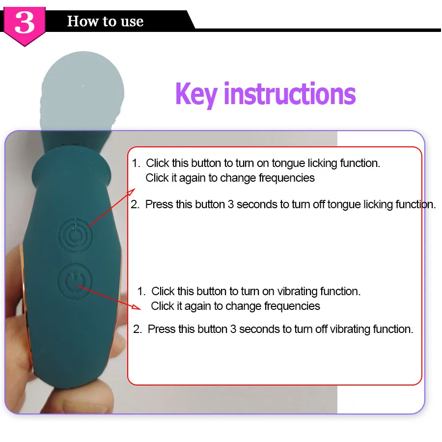 Pink G Spot Vagina Vibrators for Women + Vibrating Tongue Licking Clitoris Stimulator Female Masturbator Adult Sex Toy for Woman