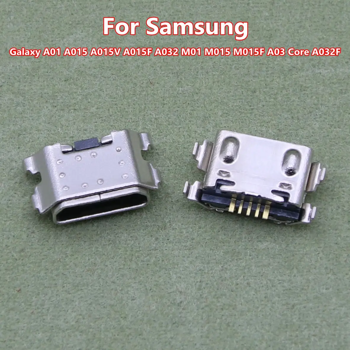 

10-100pcs Micro USB Connector Charger Plug Dock Port For Samsung Galaxy A01 A015 A015V A015F A032 M01 M015 M015F A03 Core A032F