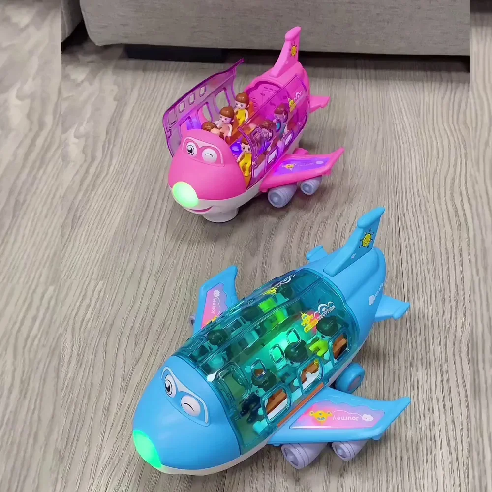 Electric Airplane Toy Model with Music and Lights for Kids
