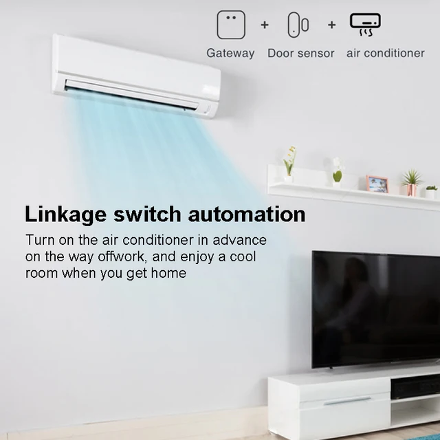 Tuya Zigbee Door Sensor Black Smart Home Window Detector APP Control Works With Zigbee Hub Automation 6