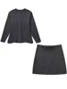 Willshela Women Fashion 2 Piece Set Single Breasted Jacket & Vintage Back Zipper High Waist Midi Skirt Female Chic Skirts Set 2