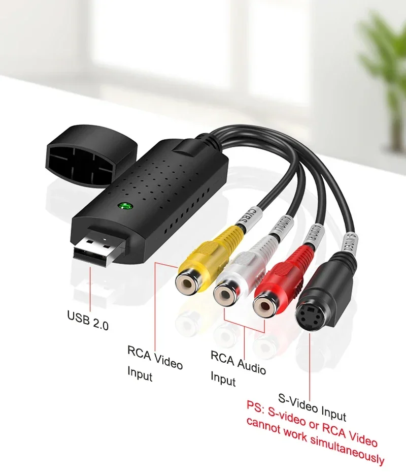   ī޶ TV ڽ, VHS ÷̾, ȭ ĸó ī, NTSC PAL PC, USB2.0 VHS-DVD ȯ, RCA CVBS AV S- 
