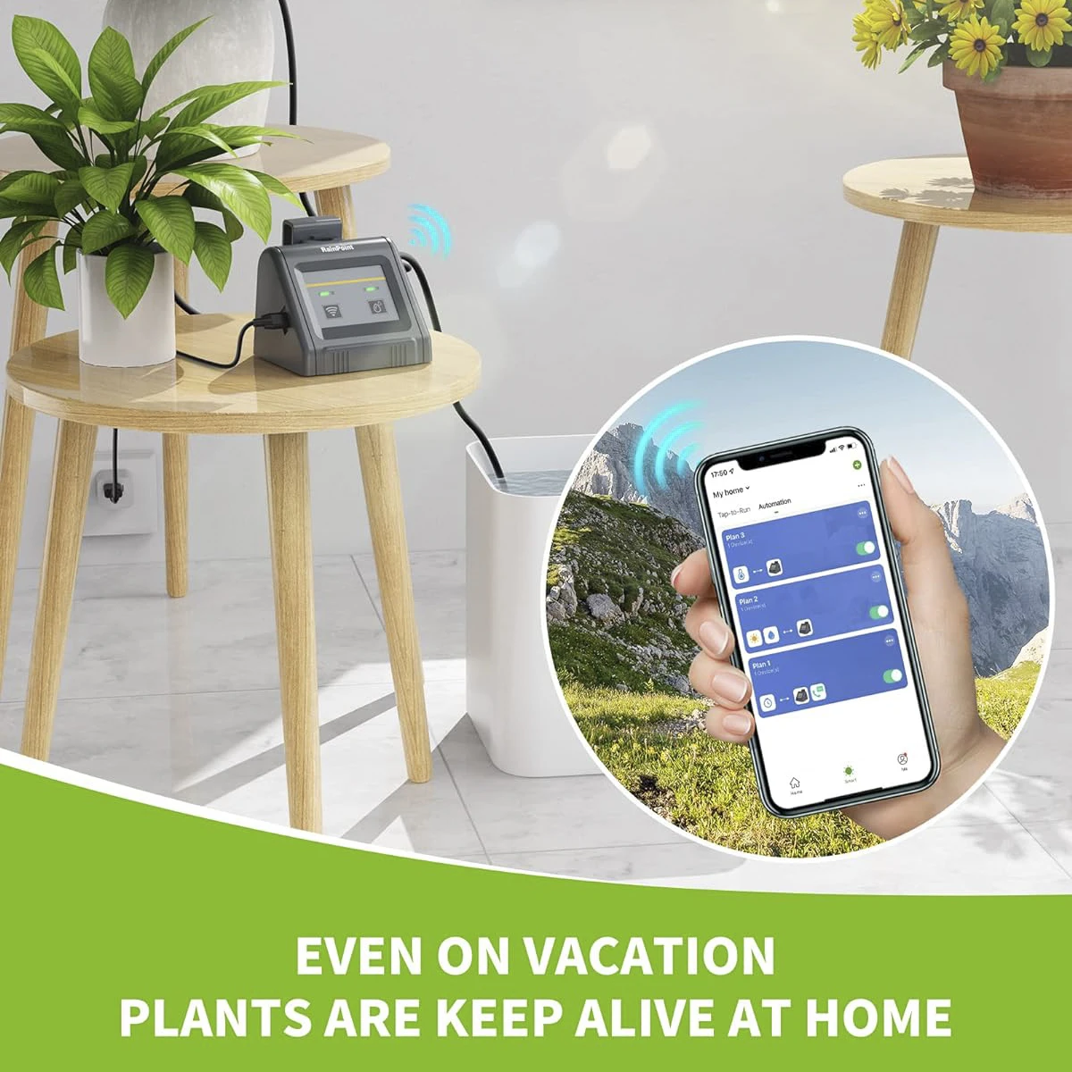 WIFI Intelligent Watering Device Double Pump Timed Automatic Drip Irrigation System Remote APP Controller For Garden Terrace 3