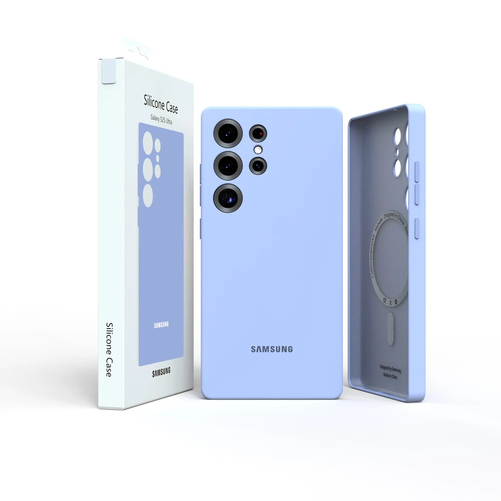 High-Quality Soft Silicone Protective Case with Box for Samsung Galaxy S25 Ultra