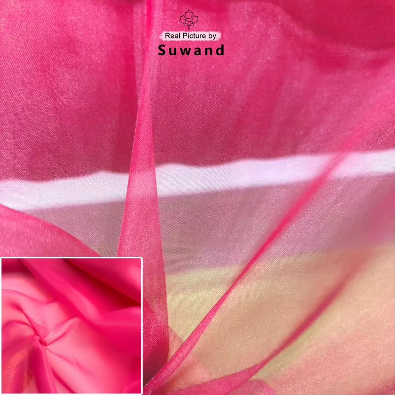 Elegant Purple Matte Organza Bridal Fabric – 150cm Wide Sheer Material for Gowns and Wedding Decor