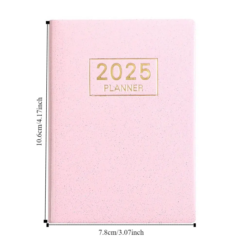 블링 A7 미니 포켓 노트북 컬러풀 2025 효율성 플랜 노트북 12개월 학업 주간 플래너