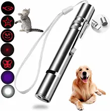 

UV Flashlight, Cat Toys Red Pointer for Keep Cat Busy and Happy, Cat Interactive Chase Toy, Continuous Play for 4 Hours