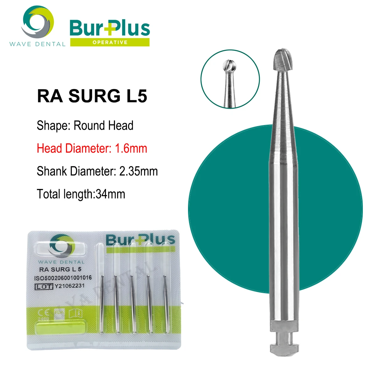 WAVE Frese Dentali Punte Per Odontoiatria Frese Dentali In Carburo Di Tungsteno FG Fresa Per Manipolo Ad Alta Velocà Strumenti Per Dentisti 5 Pz/pacco - Foto 13