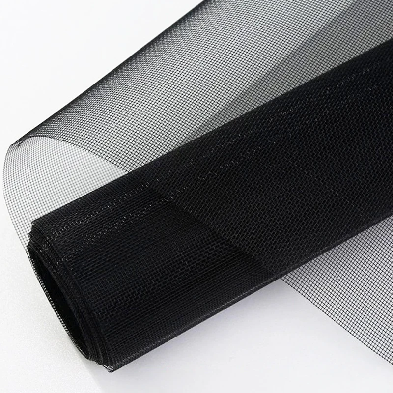 Schwarzer Nano-PP-Netzschutz – Anti-Mücken, atmungsaktiv, lichtdurchlässig, für Heimwerker und Mehrzweck-Fenster- und Türschutz