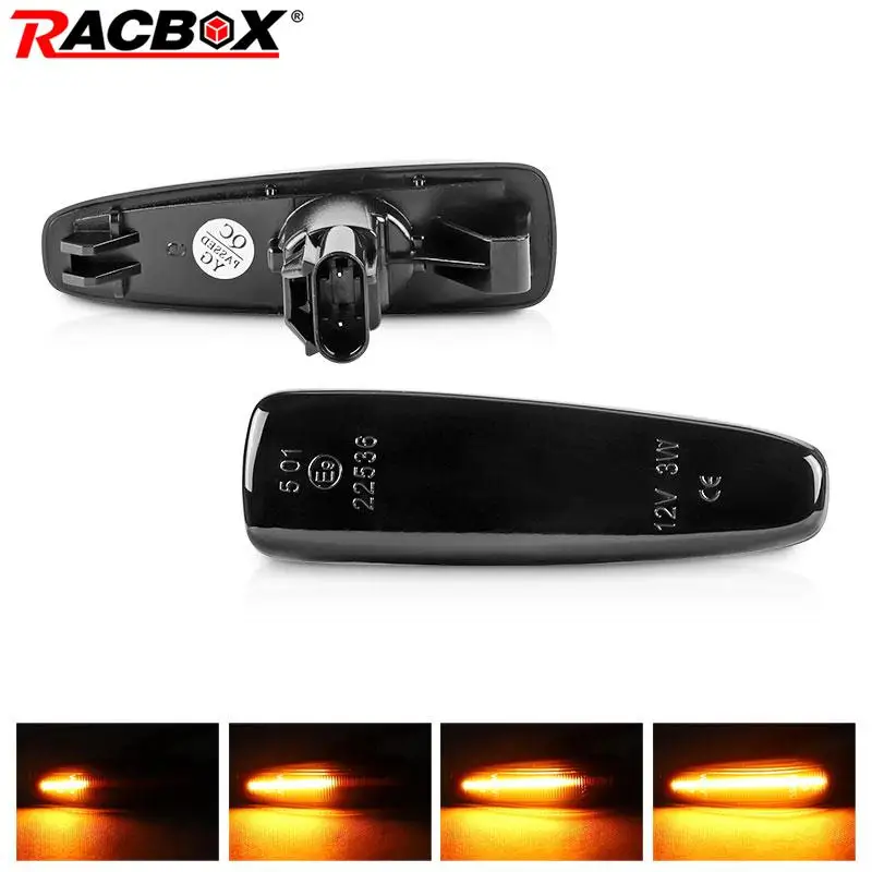2x LED Turn Signal Light Side Dynamic Marker Blinker Lamp For