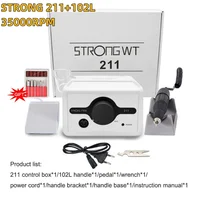 Lab Equipment Strong 211 Plaster Grinding Polisher 35K Dental Micromotor 102L Handpiece Manicure Milling Nails Cutter Equipment 1