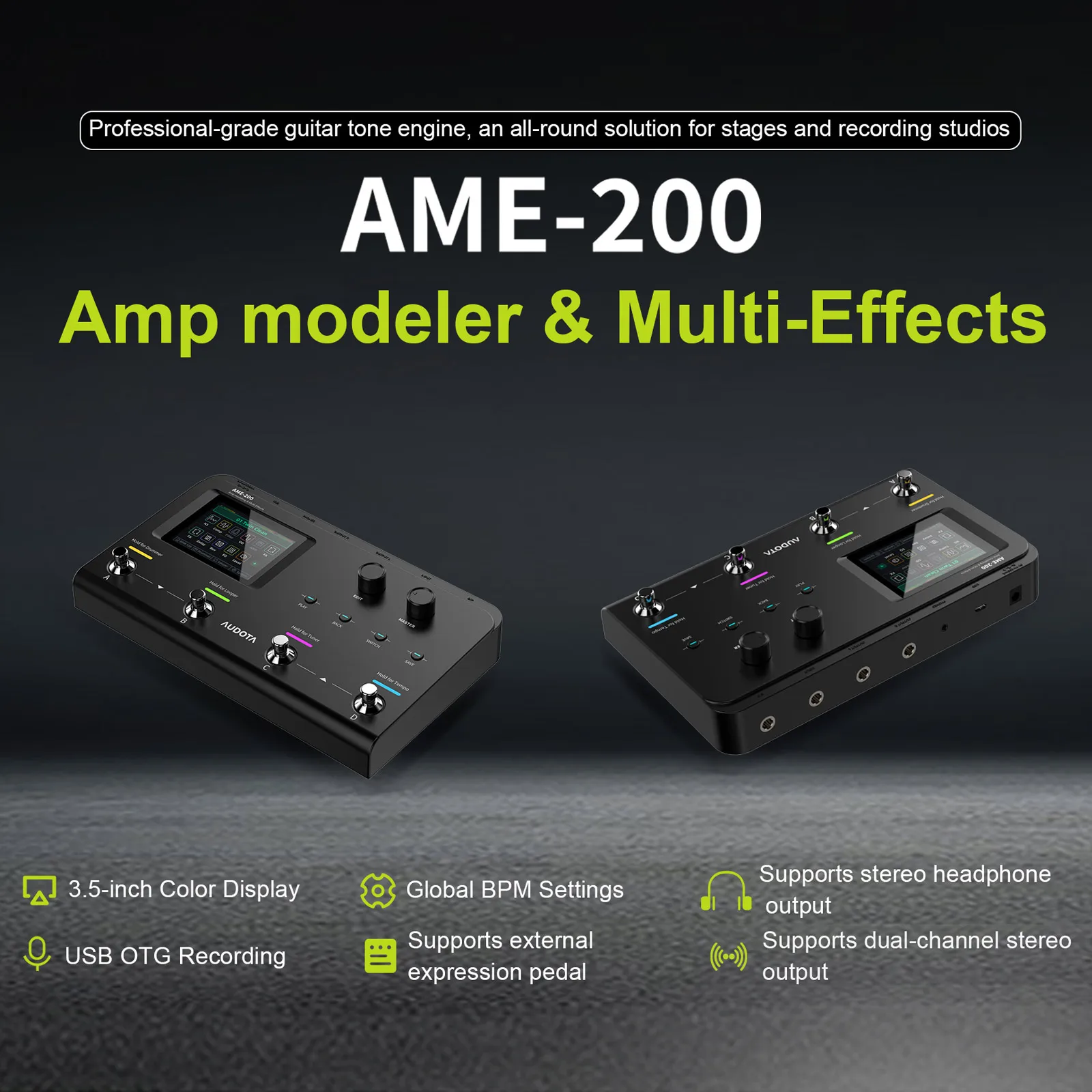 【最新】Audota Ame-200 Pro マルチエフェクター Amazon.com: AUDOTA AME-200 Pro Guitar Multi Effects
