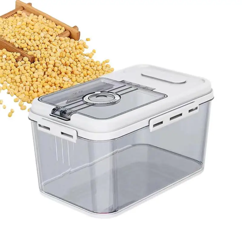 

Kitchen Storage Container Magnetic Large Food Storage Container Reusable Rice Barrel Sealed Cereal Dispenser Rice Tank Grain Box