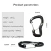 4PCS Outdoor hammock double locking buckle, multifunctional aluminum alloy hanging buckle, camping hammock quick hanging buckle 5