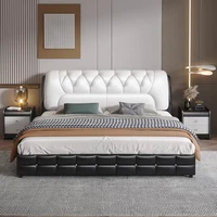 Chambre principale lit petit appartement moderne Simple lit De rangement Double Design Camas De Matrimonio dortoir meubles De maison 4