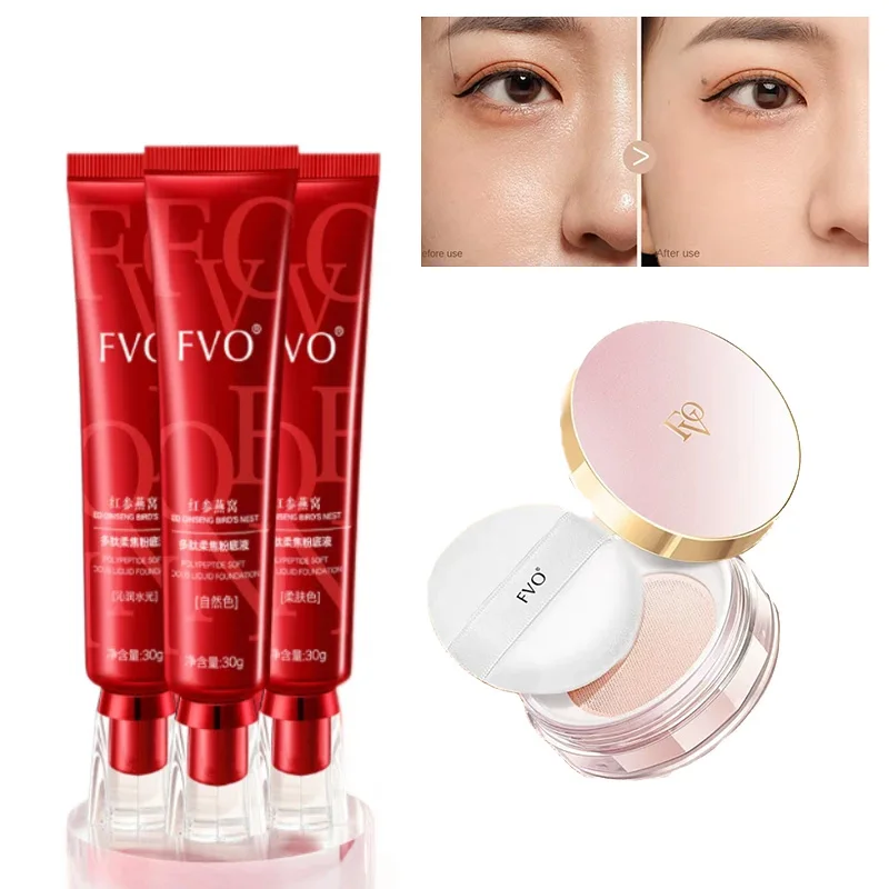 

FVO Matte Powder Precious Luxury Herbal Extract Lasting Concealer Waterproof Oil Control Women's Professional Cosmetics