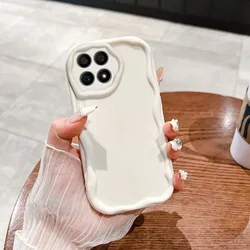 Enhanced Clear TPU Wave Design Anti - Fall Back Cover for Honor X6a (NYW white)