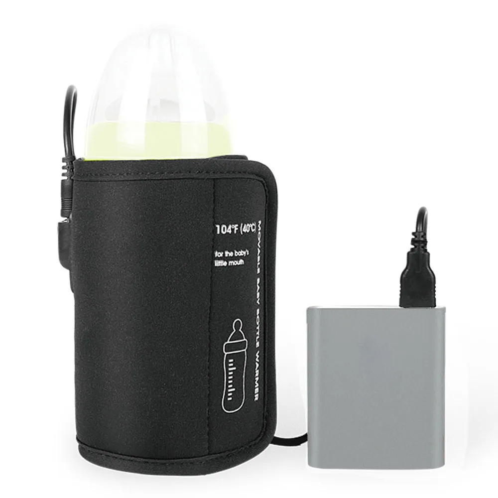 Bottle Warmer Milk Bottle Heater Portable USB Bottle Warmer Travel Milk Heat Keeper Car Baby Bottle Warmer Heating Bag for Breastmilk and Formula