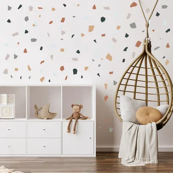 Adesivo da parete in marmo per soggiorno decalcomanie da parete per camera da letto decorazioni per la camera dei bambini murales carta da parati Terrazzo sfondo Wall Decor Sticker