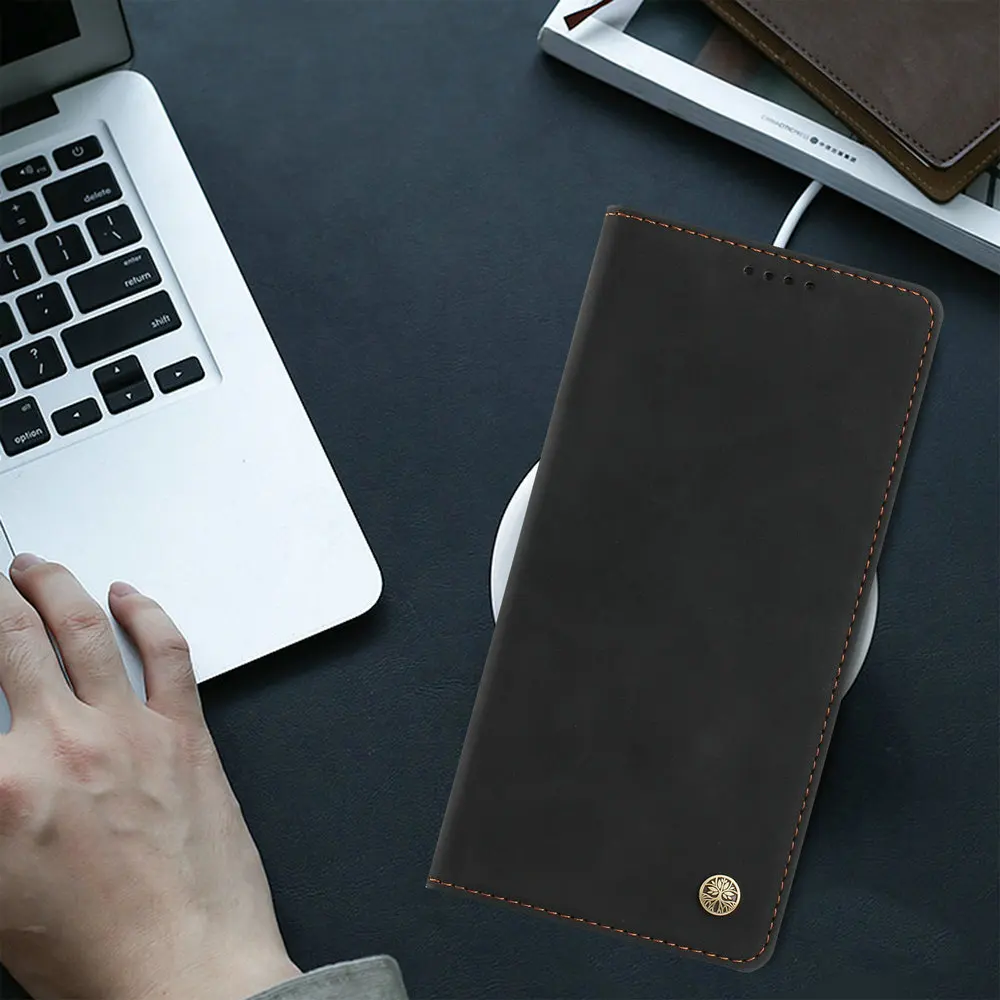 Luxury RFID Leather Wallet Phone Case - Elegant Design with Air Cover Protection