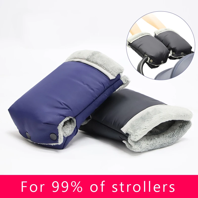 Stroller Accessories Stroller Gloves 2pcs Winter Warm Stroller Gloves Waterproof Gloves Pram Accessory Stroller Mitten Winter Warm pram hand muff Mitten baby