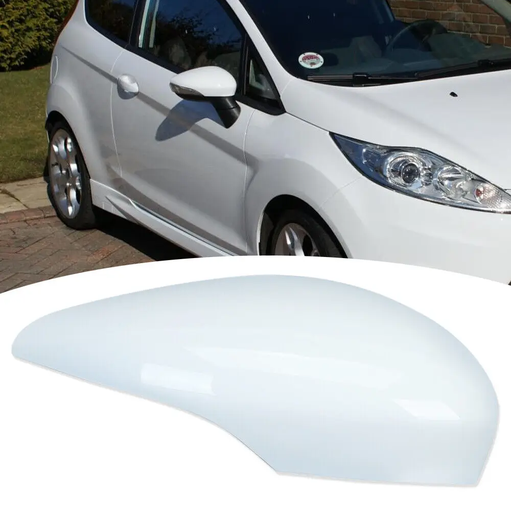 

1PCS Passenger Left Side Wing Mirror Cover Cap Painted For Ford Fiesta MK7 2008-2017 Exterior Covers Replacement Parts