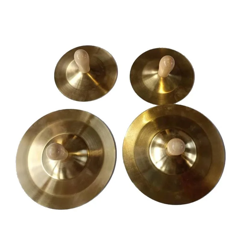 1 Set Hand Percussion Copper Cymbals Children Musical Instrument Education Toys Brass Percussion Mount Cymbals copper cymbals