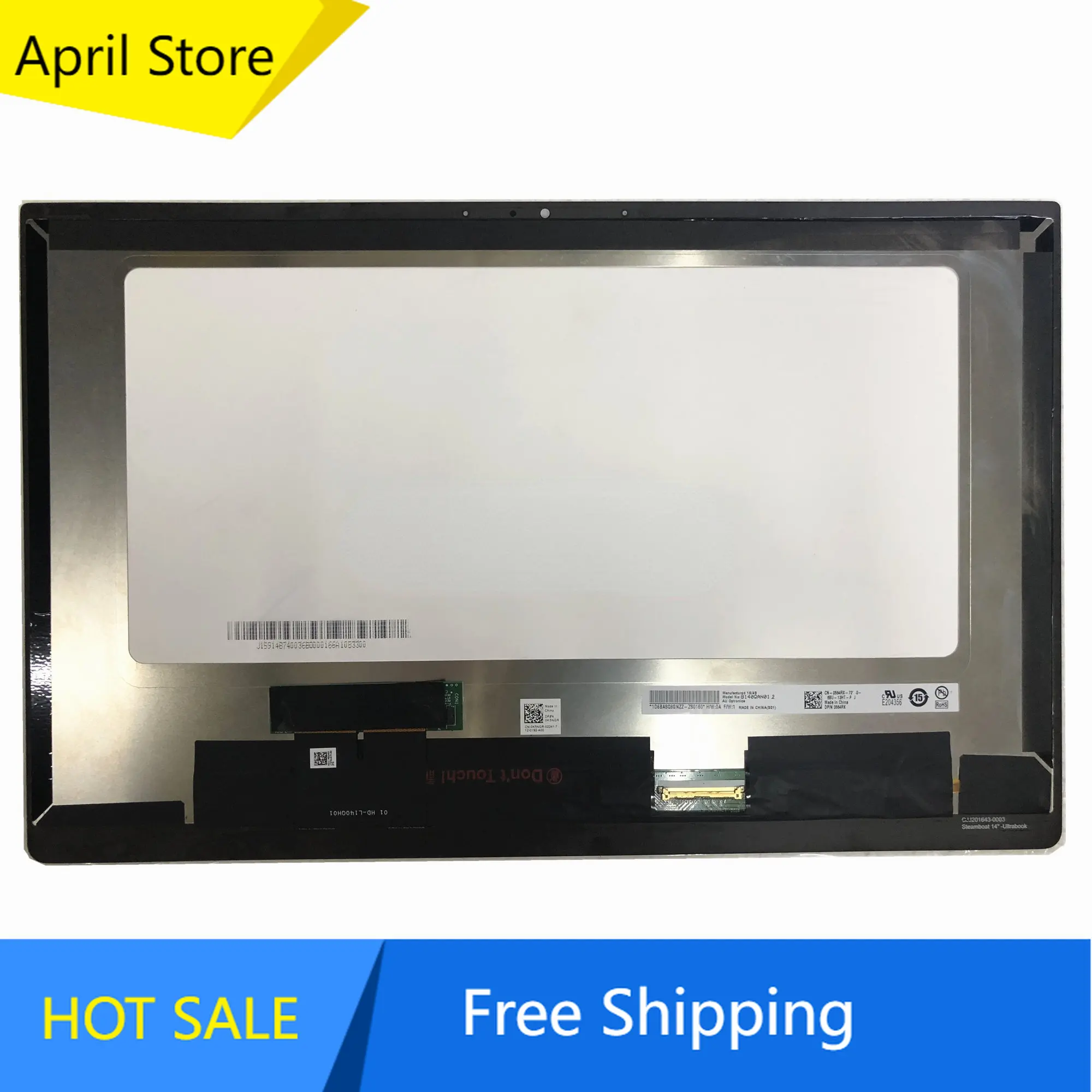 

ЖК-экран B140QAN01.2 для ноутбука Dell Latitude 14,0 e7480, ЖК-дисплей со светодиодной подсветкой, цифровой преобразователь в сборе 7480*2560 0564RX