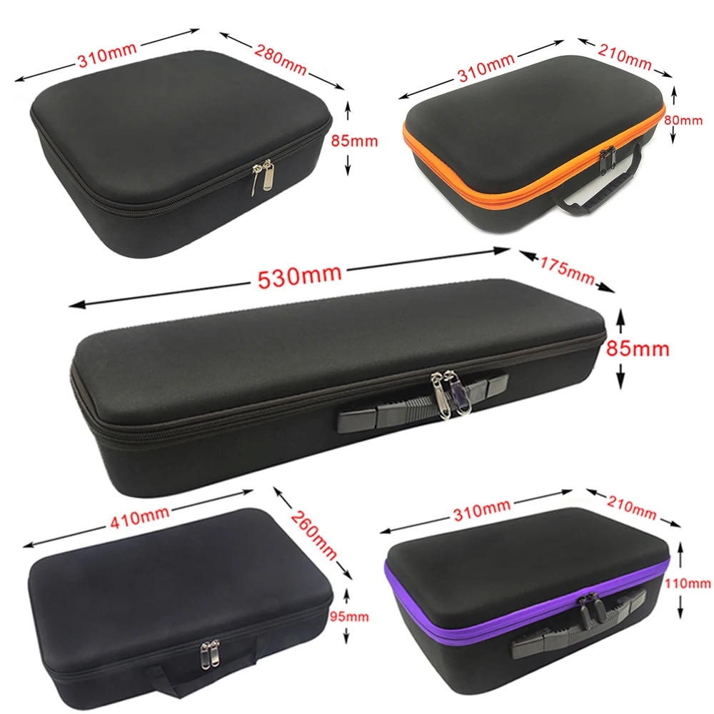 Shockproof Hard Shell Watch Organizer - Protective Canvas Storage Bag