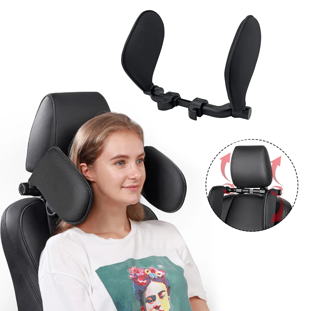 Free Adjust Car Pillow Holder Seat Headrest Head Neck Support Cushion