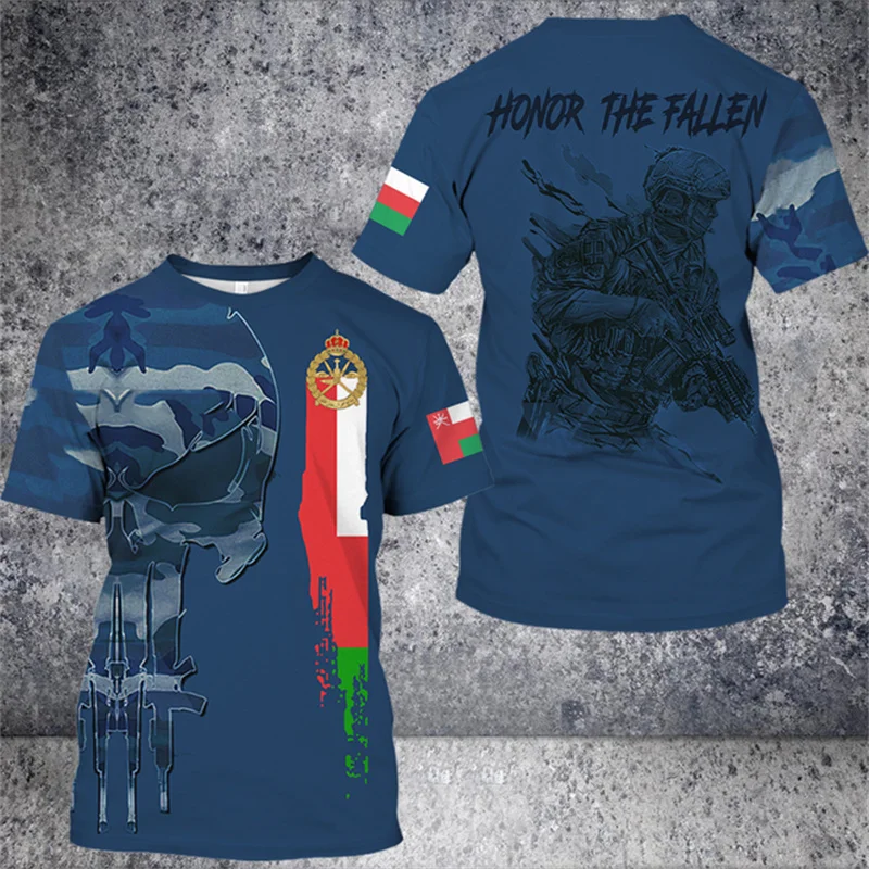 

2024 Men's T Shirt Summer 3d Printed High Quality Clothes Soldier-army-veteran Country Flag Tops Tees Casual Men T-shirts